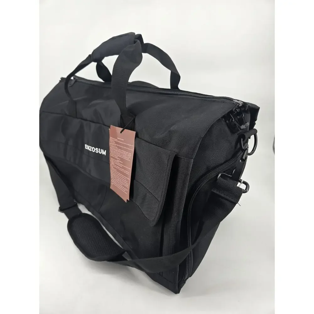 Enzosum Black Convertible Duffle Garment Travel Bag New With Tags